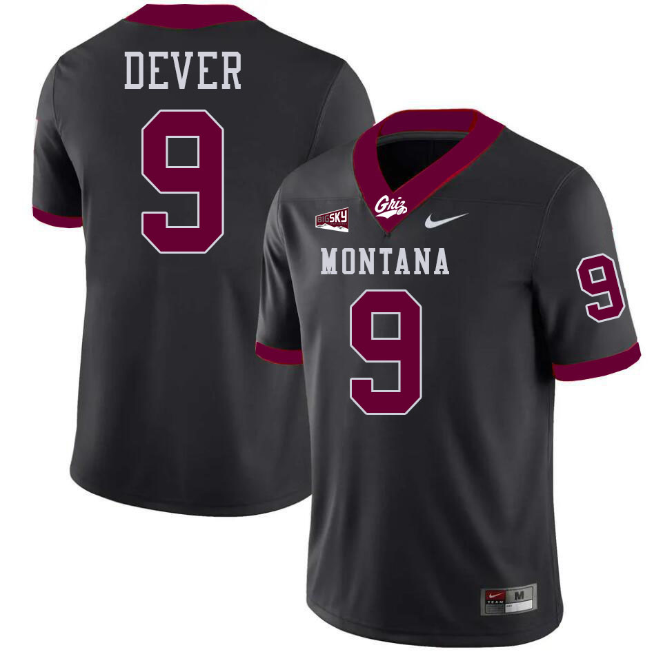 Jordan Dever Montana Jersey,University Of Montana Grizzlies #9 Jordan Dever Jersey Stitched-Black